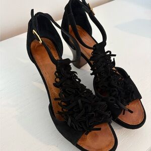 Chie Mihara Black Velvet Women's Heels